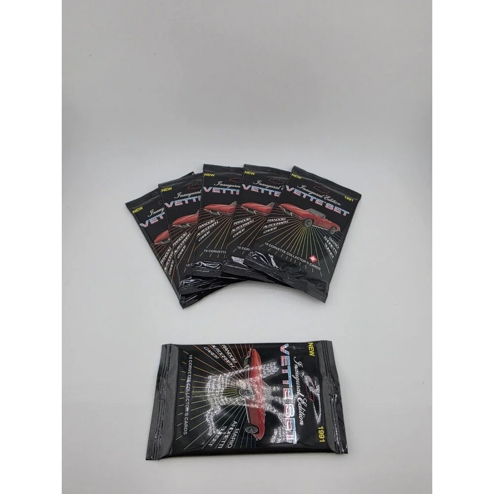 1991 Vette Set Inaugural Edition Trading Card Pack 5 Unopened 1 Opened